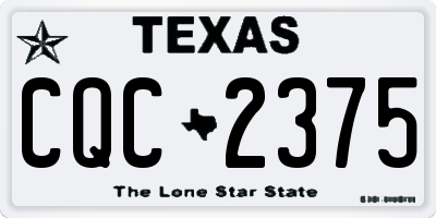 TX license plate CQC2375