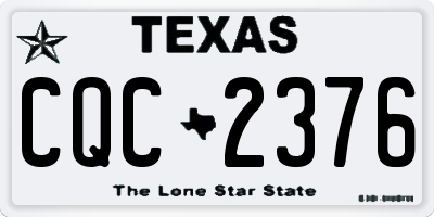 TX license plate CQC2376
