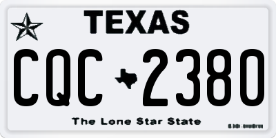 TX license plate CQC2380