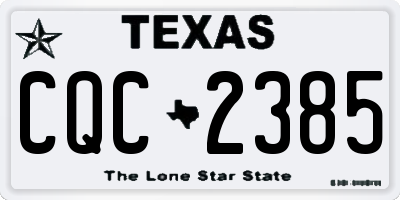 TX license plate CQC2385