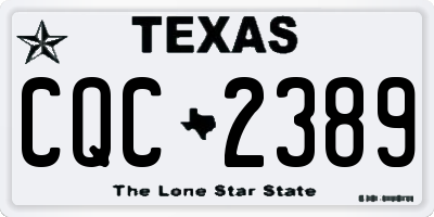 TX license plate CQC2389