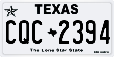 TX license plate CQC2394