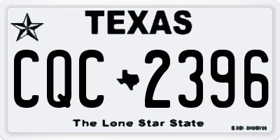 TX license plate CQC2396