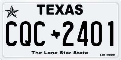 TX license plate CQC2401