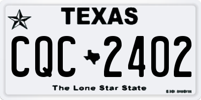 TX license plate CQC2402