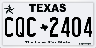 TX license plate CQC2404