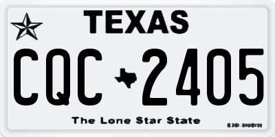TX license plate CQC2405
