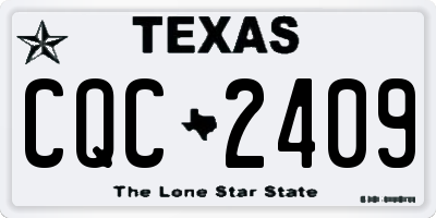 TX license plate CQC2409