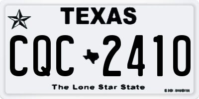 TX license plate CQC2410