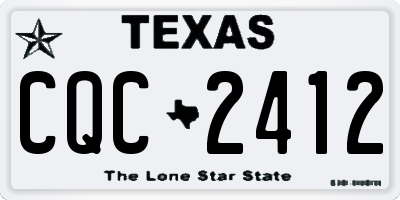 TX license plate CQC2412