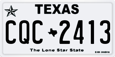 TX license plate CQC2413