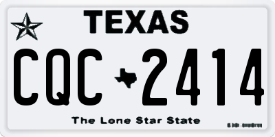 TX license plate CQC2414
