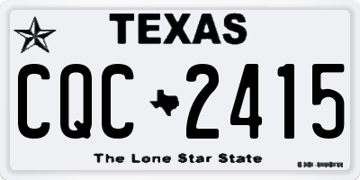 TX license plate CQC2415