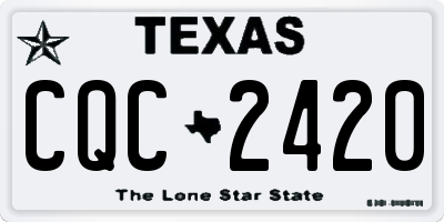 TX license plate CQC2420