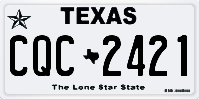 TX license plate CQC2421