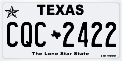 TX license plate CQC2422