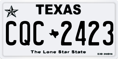 TX license plate CQC2423