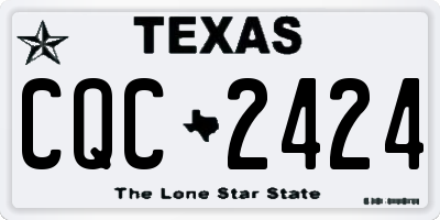TX license plate CQC2424