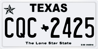 TX license plate CQC2425