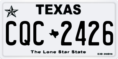 TX license plate CQC2426
