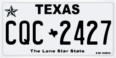 TX license plate CQC2427