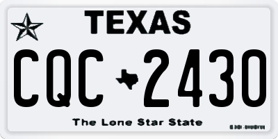 TX license plate CQC2430