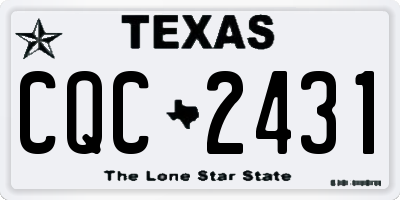 TX license plate CQC2431