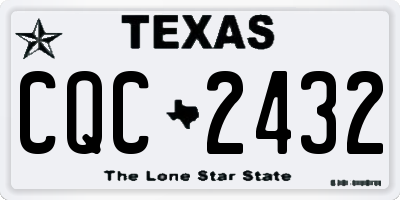 TX license plate CQC2432
