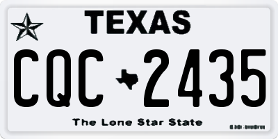 TX license plate CQC2435