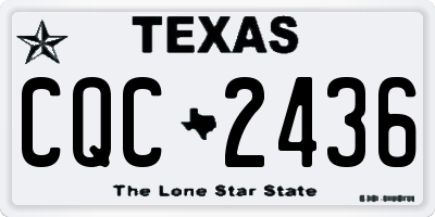 TX license plate CQC2436