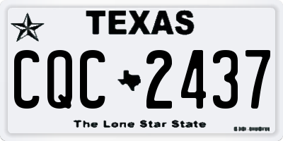TX license plate CQC2437