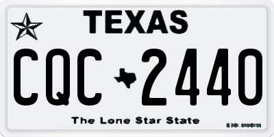 TX license plate CQC2440
