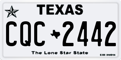 TX license plate CQC2442