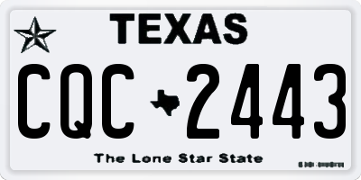TX license plate CQC2443