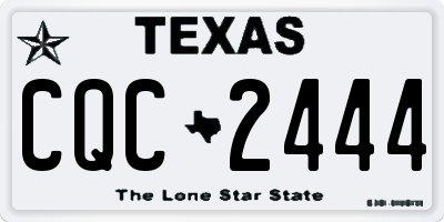 TX license plate CQC2444