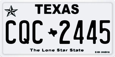 TX license plate CQC2445