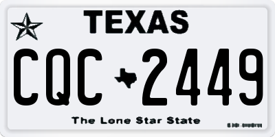 TX license plate CQC2449