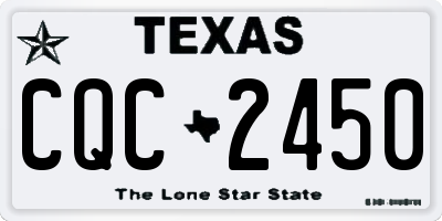 TX license plate CQC2450
