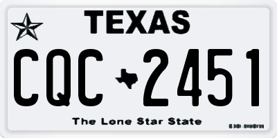 TX license plate CQC2451