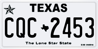 TX license plate CQC2453