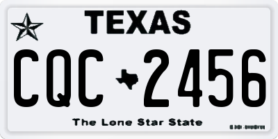 TX license plate CQC2456