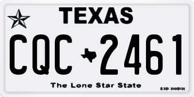 TX license plate CQC2461