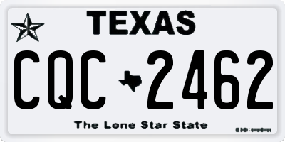 TX license plate CQC2462