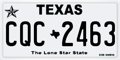 TX license plate CQC2463