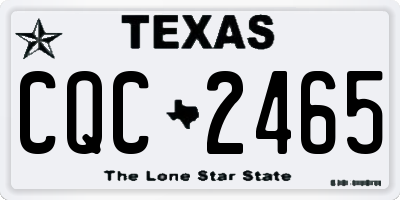 TX license plate CQC2465