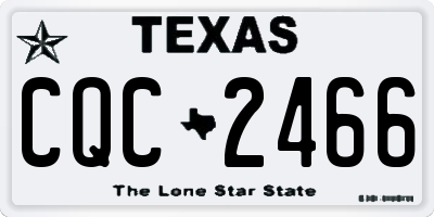 TX license plate CQC2466