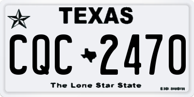 TX license plate CQC2470