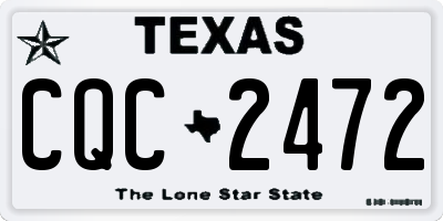 TX license plate CQC2472