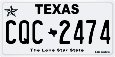 TX license plate CQC2474