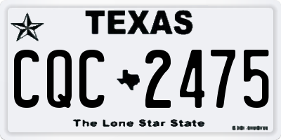 TX license plate CQC2475